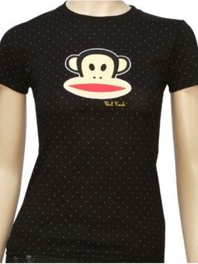 Vintage Paul Frank Black Polka-Dot Tee with Julius Face